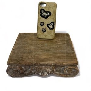 Coach iPhone 12 Mini | Signature Canvas Embellished With Butterflies Case EUC